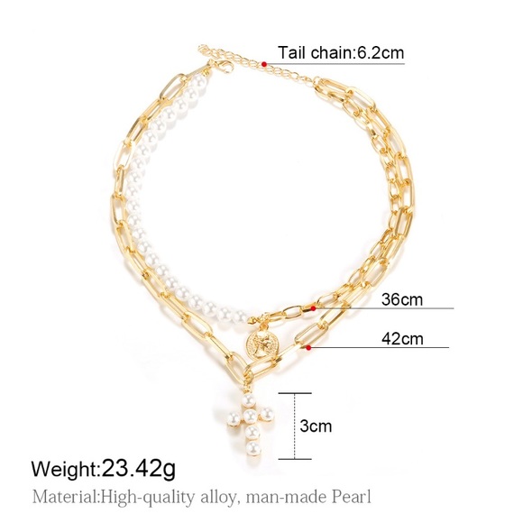 🌟 Gold Fashion Chunky Necklace Statement - Picture 5 of 5